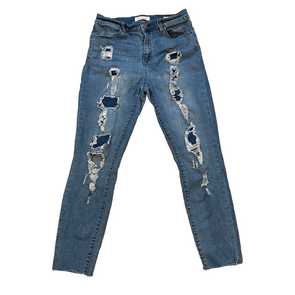PacSun Denim - PacSun Power Super Stretch High Rise Distressed Ankle Jegging, Sz 29